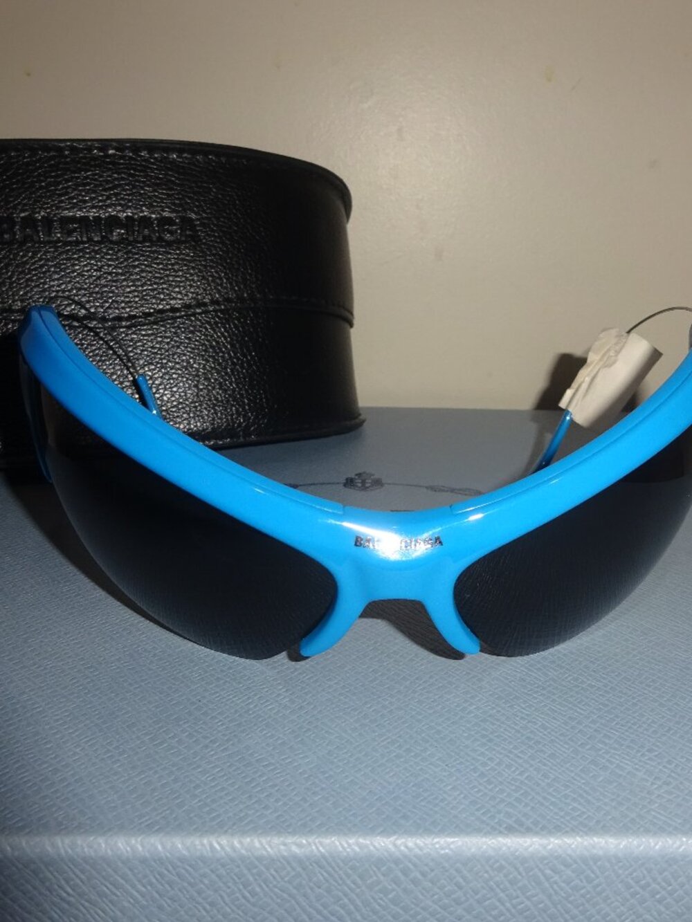 Balenciaga Blue Wire Cat Sunglasses